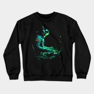 Space Music - DJ Astronaut Crewneck Sweatshirt